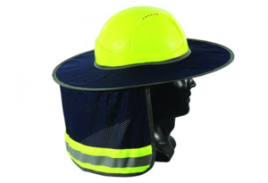 Full Brim Hard Hat Sun Shield - Navy