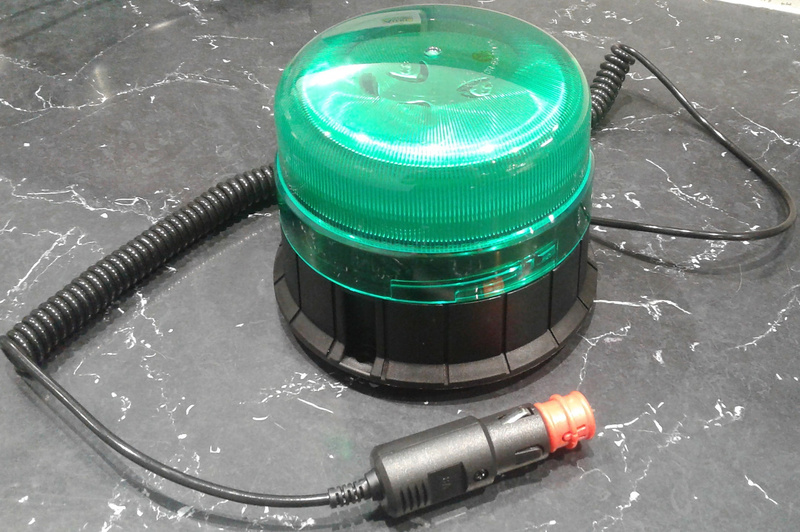 Green LED Flashing Beacon - Magnetic/Permanent Mount | LED Beacons ...