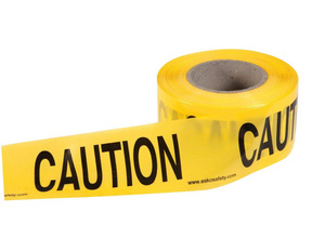 CAUTION 250m non adhesive barricade tape