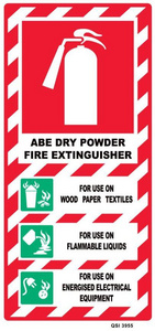 ABE Dry Powder Fire Extinguisher Sign