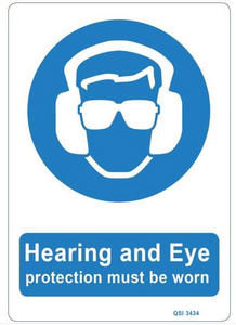 Hearing and Eye Protection Must Be Worn