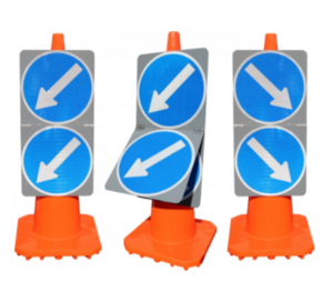 Flip Twin Arrow Cone Mounted Sign