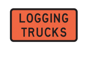 Logging Trucks Sign