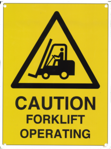 Caution Forklift Operating