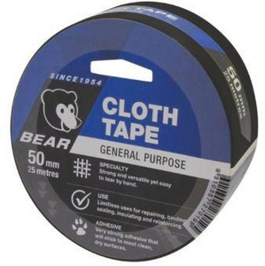 Bear Cloth Tape Black 48mm x 25mt