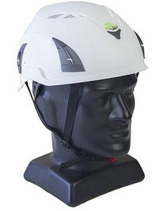 Qtech Climbing Helmet with Visor attachment holes White