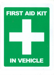 First Aid Kit in Vehicle Sticker