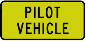Pilot Vehicle sign